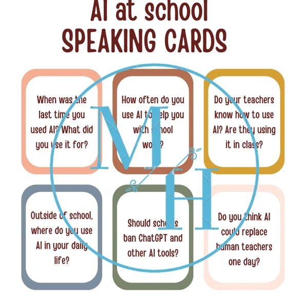 AI at school - speaking cards (A2-B1) 1
