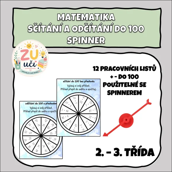 SPINNER - procvičování + - do 100 1