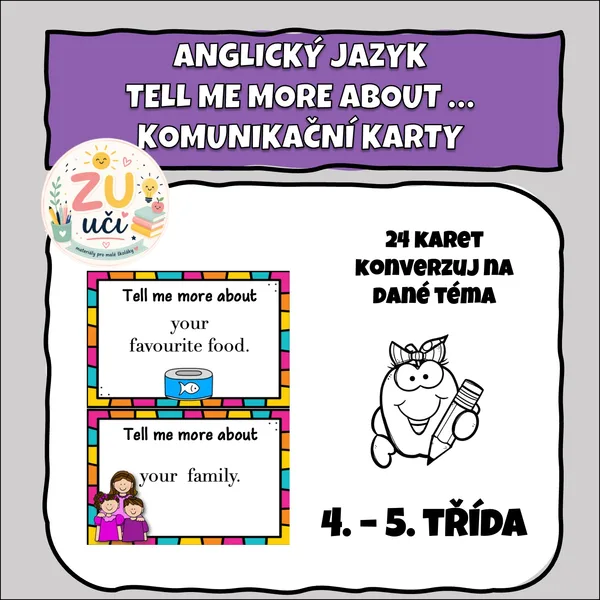 Komunikační kartičky - Tell me more about ... 1