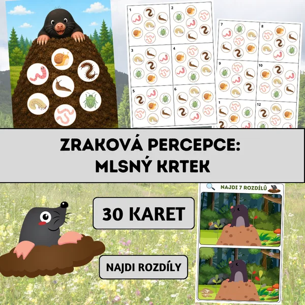 Zraková percepce: Mlsný krtek 1