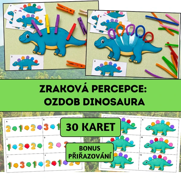Zraková percepce: Ozdob dinosaura 1