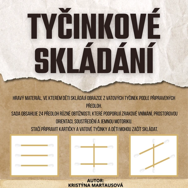 ✨ Tyčinkové tvary – Skládání podle předlohy ✨ 1