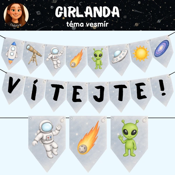 Girlanda - téma vesmír 1