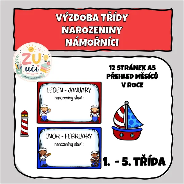 Výzdoba třídy - narozeniny - Námořníci 1
