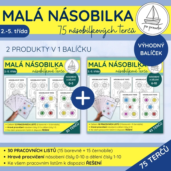 Malá násobilka | 75 násobilkových terčů 1