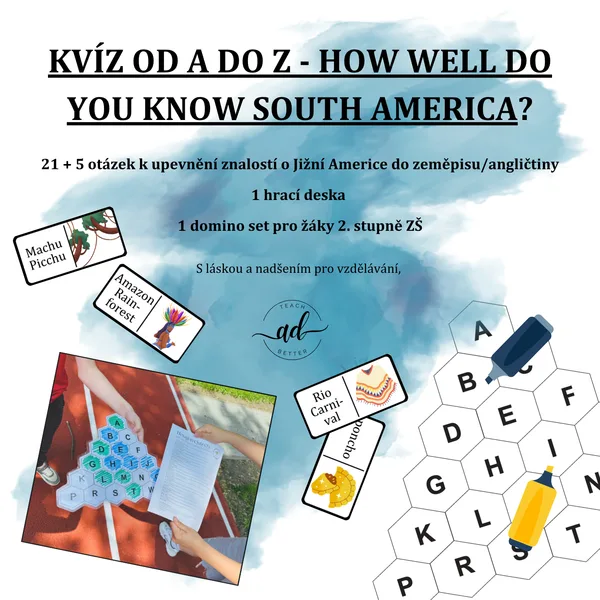 CLIL (Aj) Kvíz od A do Z - How well do you know South America? 1