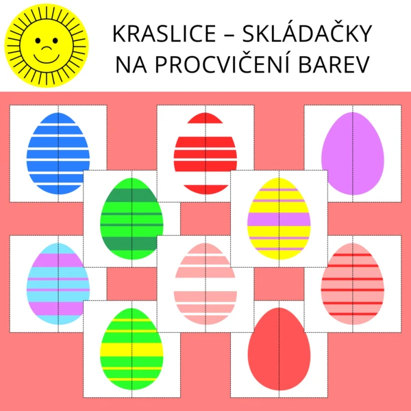 KRASLICE – SKLÁDAČKY NA PROCVIČENÍ BAREV 1