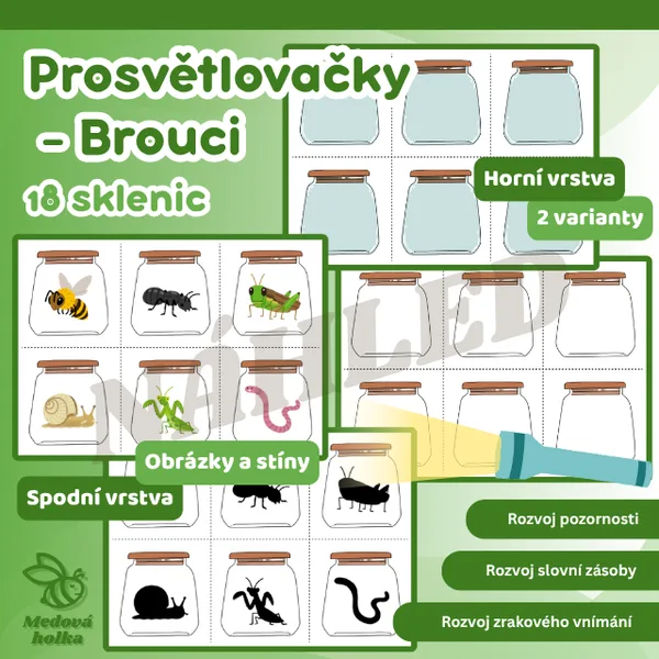 Prosvětlovací obrázky - Brouci 1