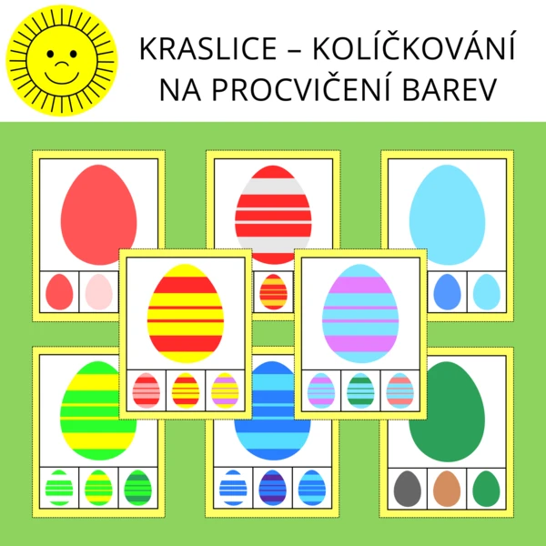 KRASLICE – KOLÍČKOVÁNÍ NA PROCVIČENÍ BAREV 1