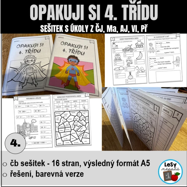 Opakuji si 4. třídu - hravý sešitek 1