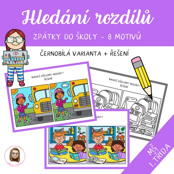 ZPÁTKY DO ŠKOLY - hledání rozdílů 1