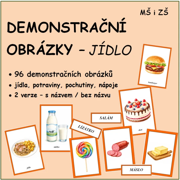 JÍDLO - demonstrační obrázky 1