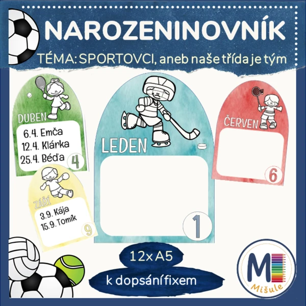 NAROZENINOVNÍK - Sportovci 1