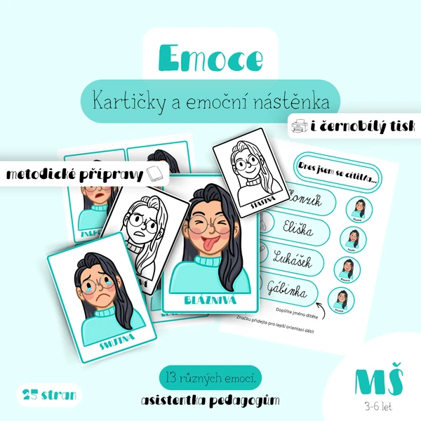 Emoce - Kartičky a emoční nástěnka 1