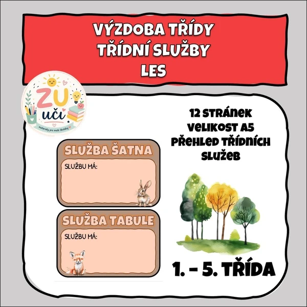 Výzdoba třídy - Služby - Les 1