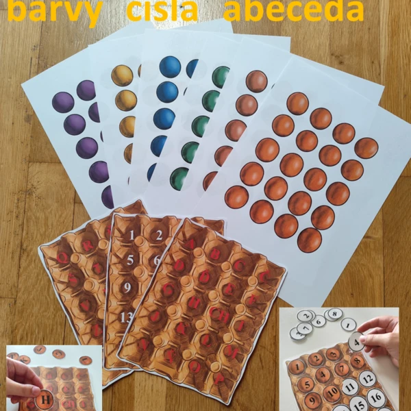 AKTIVITY S VAJÍČKY (barvy, čísla 1 - 20, abeceda) 1