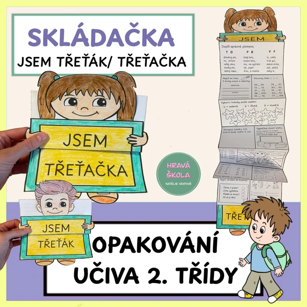 JSEM TŘEŤÁK - SKLÁDAČKA - OPAKOVANÍ UČIVA 2. TŘÍDY 1