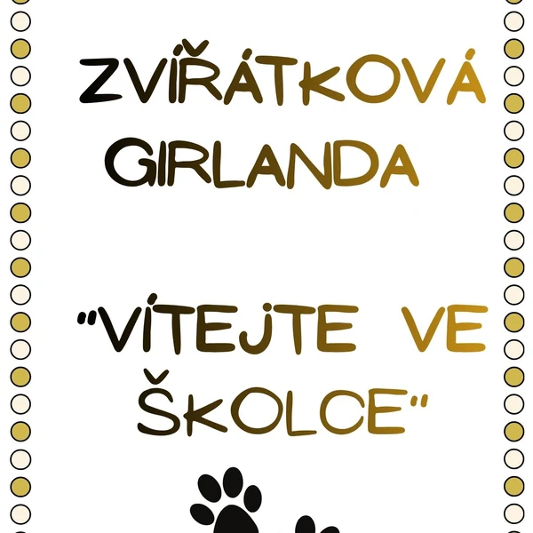 Zvířátková girlanda - Vítejte ve školce 1