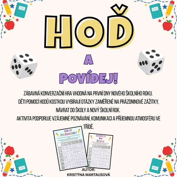 🎲💬 Hoď a povídej – Prázdniny a zpátky do školy 1