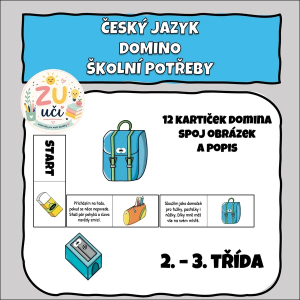 Český jazyk - Domino - Školní potřeby 1