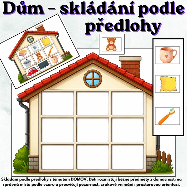 🏠 Dům – skládání podle předlohy 1