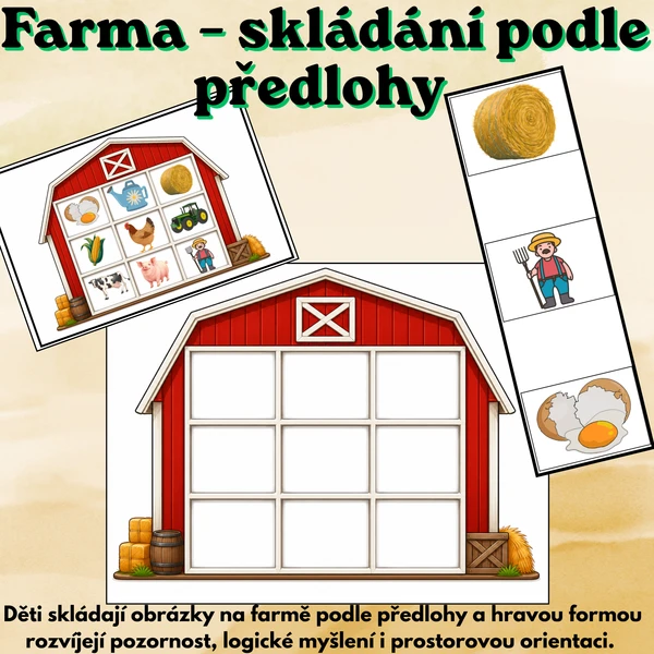 🚜 Farma – skládání podle předlohy 1