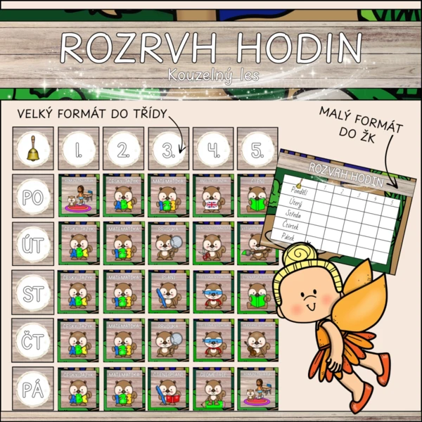 Rozvrh hodin - kouzelný les 1