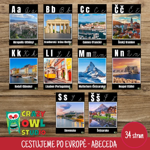 Cestujeme po Evropě – ABECEDA 1
