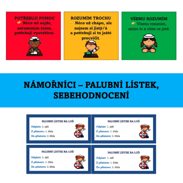 Námořníci - palubní lístek, sebehodnocení 1