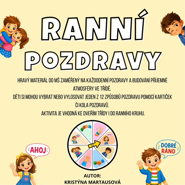 Ranní pozdravy – Kartičky a kolo pozdravů 👋🎡 1