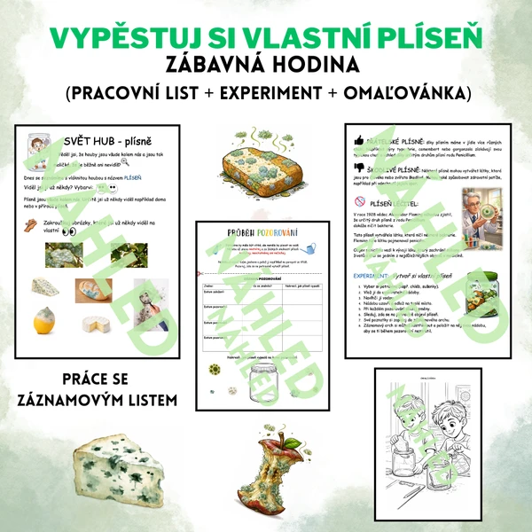 🧪 Vypěstuj si vlastní plíseň | Zábavný experiment, pracovní list a záznamový arch 1