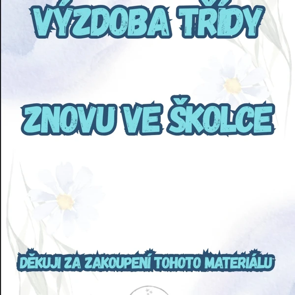 Výzdoba třídy - Vítejte ve školce 1