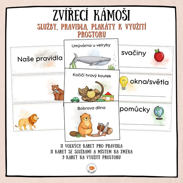 Zvířecí kámoši - služby, pravidla, plakáty k využití prostoru 1