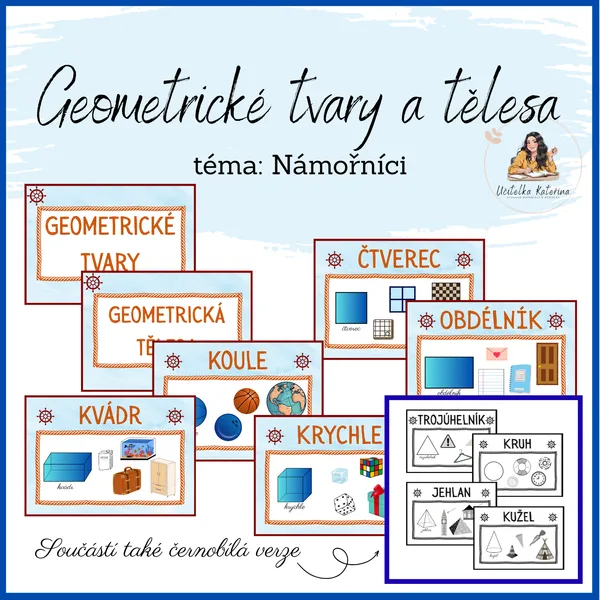 Geometrické tvary - téma námořníci 1