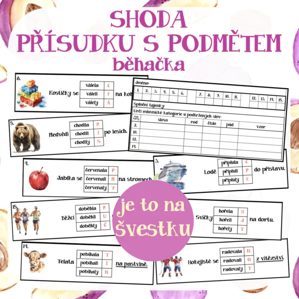 Shoda přísudku s podmětem - běhačka 1