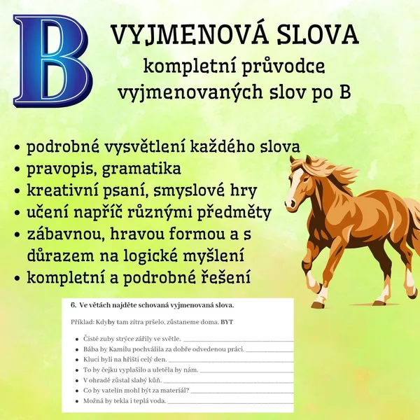 Vyjmenovaná slova po B: Kompletní průvodce 1