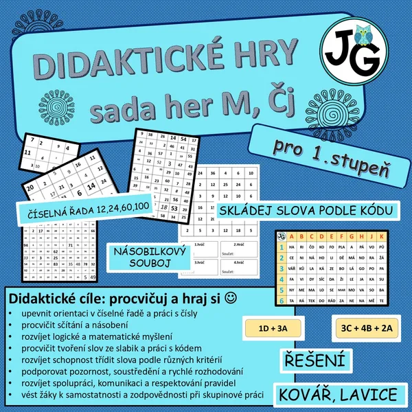 Didaktické hry M, Čj pro 1. stupeň 1