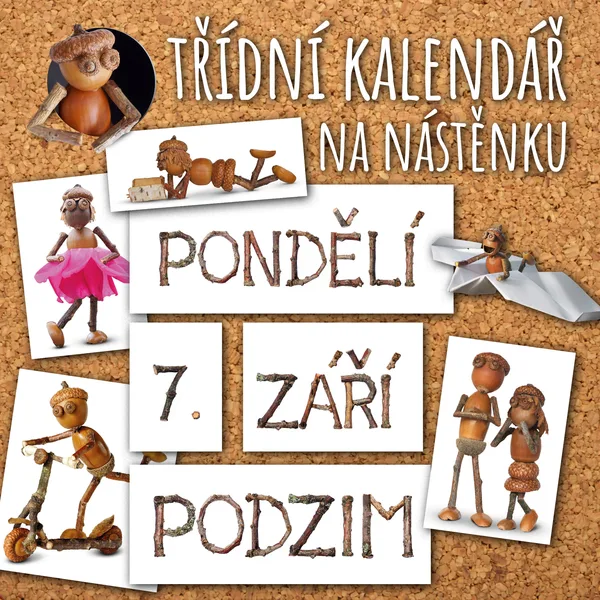 Třídní kalendář na nástěnku s dubánky 1