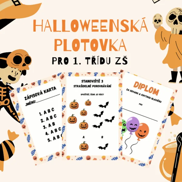 Halloweenská plotovka pro 1. třídu ZŠ 1