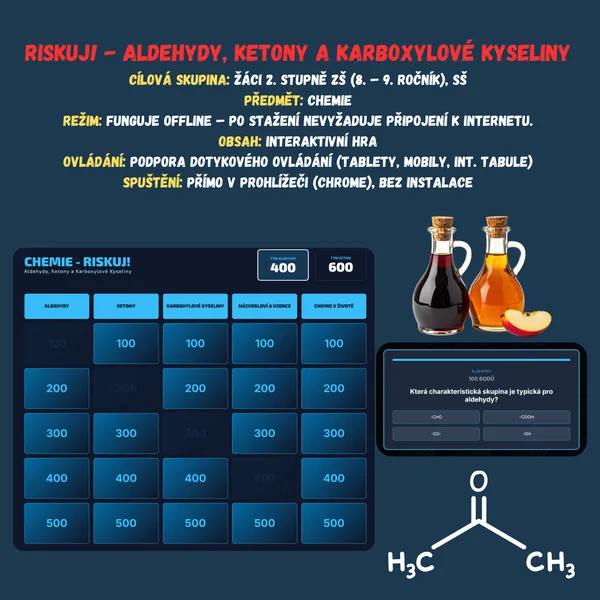 Riskuj! - Aldehydy, ketony a karboxylové kyseliny 1