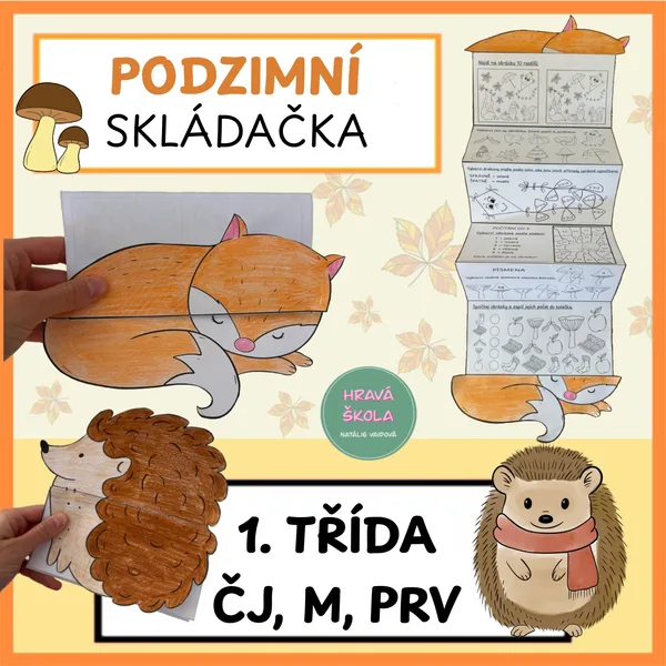PODZIM - SKLÁDAČKA -1. ROČNÍK- UČIVO ČJ, M, PRV 1