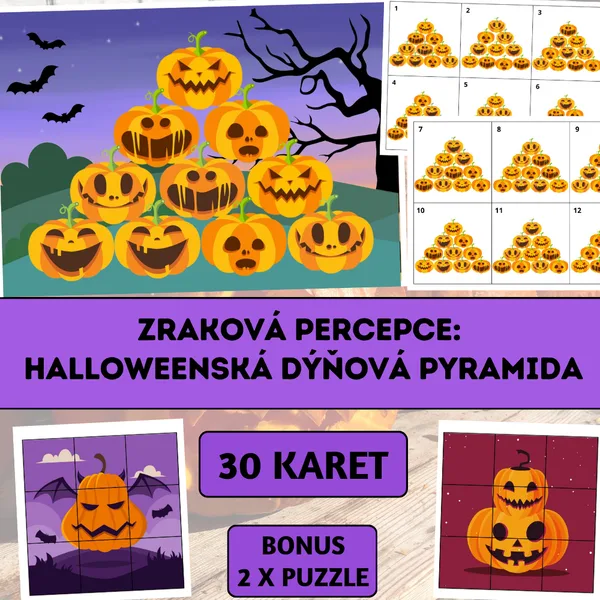 Zraková percepce: Halloweenská dýňová pyramida 1