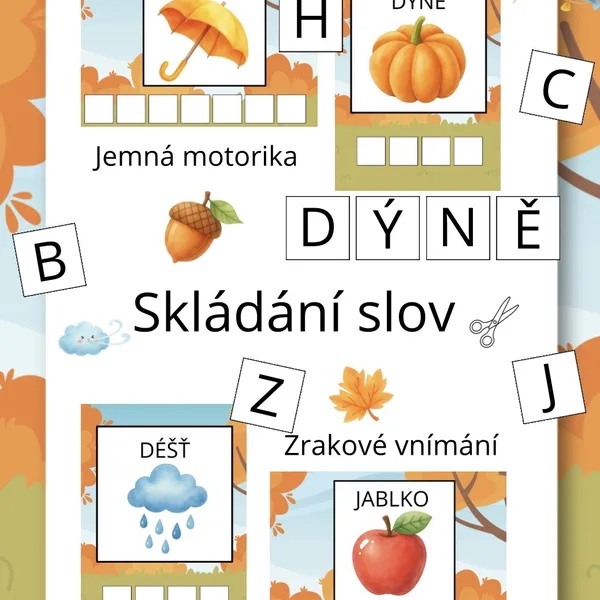 Skládání slov - Podzim 🍂 1