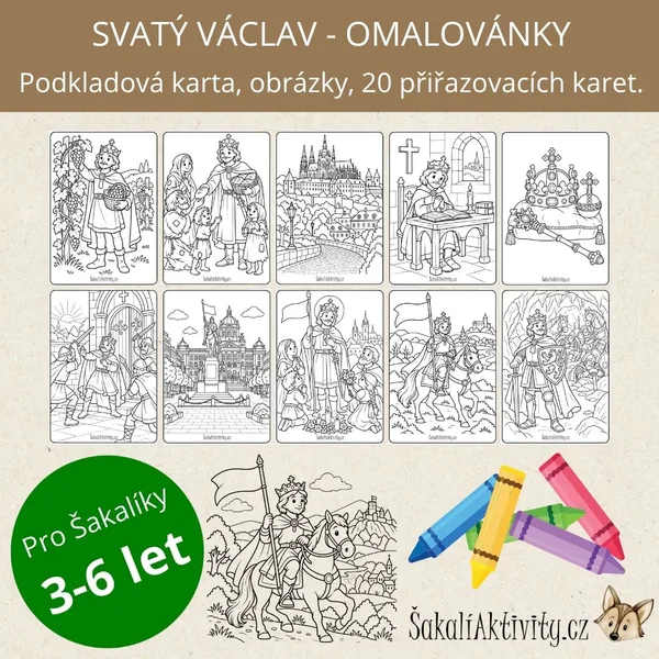 Omalovánky - Svatý Václav 1