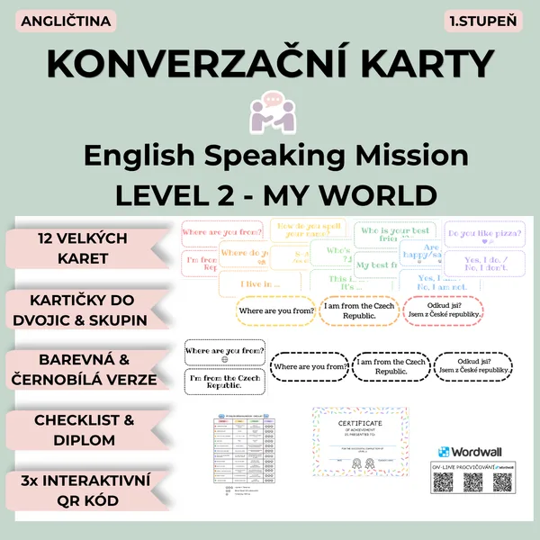 Konverzační karty - English Speaking Mission - LEVEL 2 1