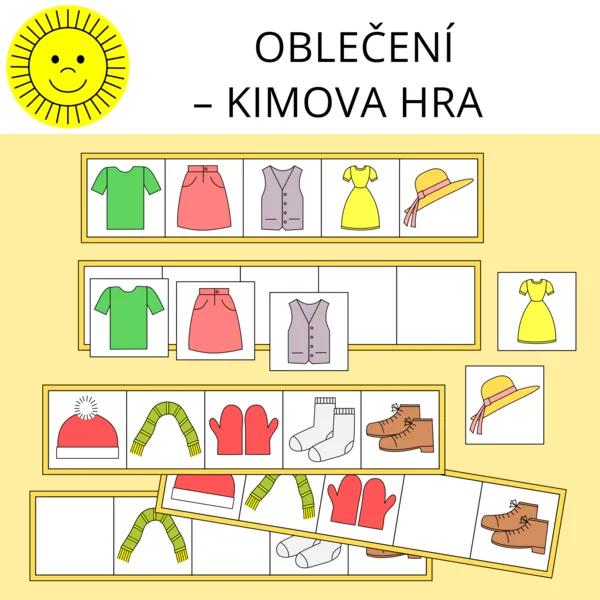 OBLEČENÍ – KIMOVA HRA 1