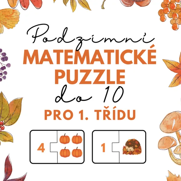 Podzimní matematické puzzle do 10 1