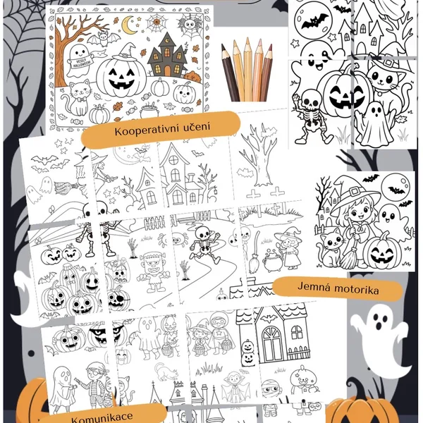 Halloweenské omalovánky 1
