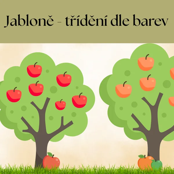 Jabloně - třídění dle barev 1