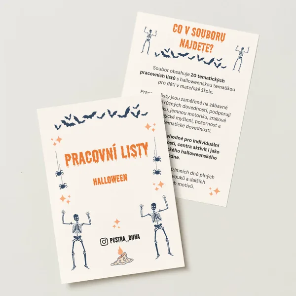 Halloween - pracovní listy 20ks 1
